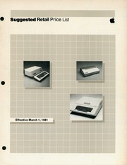 Apple Computer Suggested Retail Price List (1981)