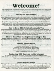 EGO Systems Catalog (First Issue)
