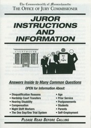 Massachusetts Juror Instructions and Information