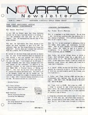 NOVAPPLE Newsletter (May 1987)