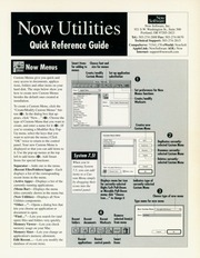 Now Utilities Quick Reference Guide