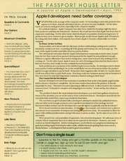 The Passport House Letter (April 1993)