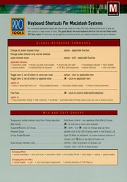 Pro Tools Keyboard Shortcuts for Macintosh